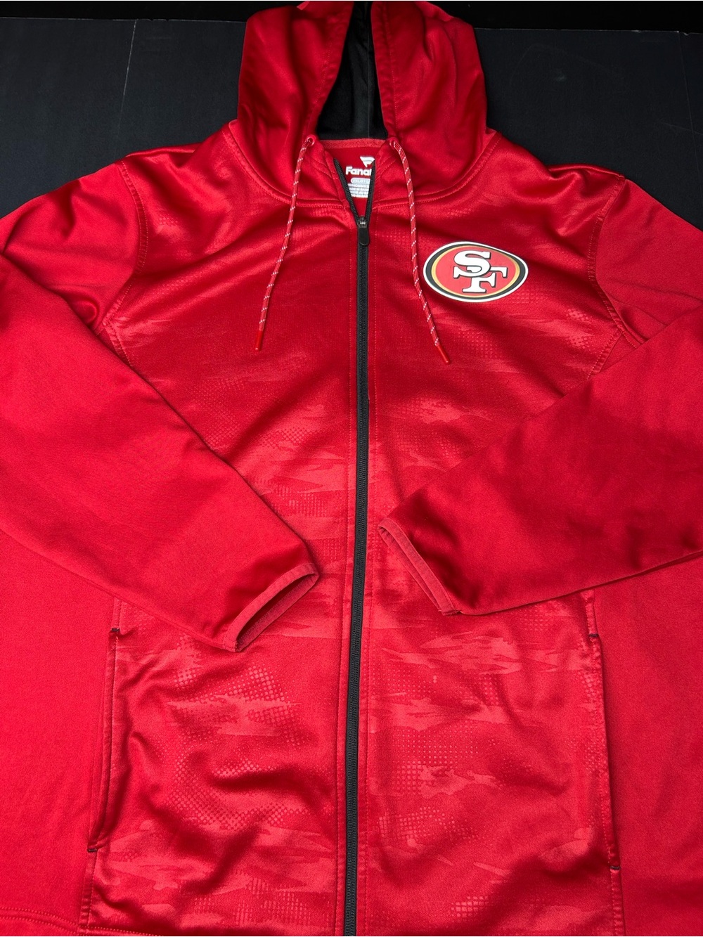 Fanatics 2XL Full Zip Jacket w/ SF 49ers Logo & Patterned Front
